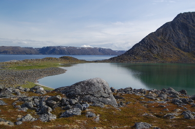 Provtagning för kosmogendatering i Finnmark