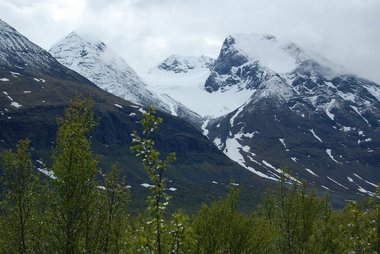 View toward hkk (Akka) from the Padjelanta trail