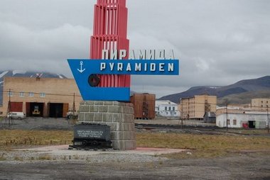 Pyramiden, spökstad, Svalbard