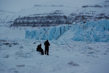 Calving icefront